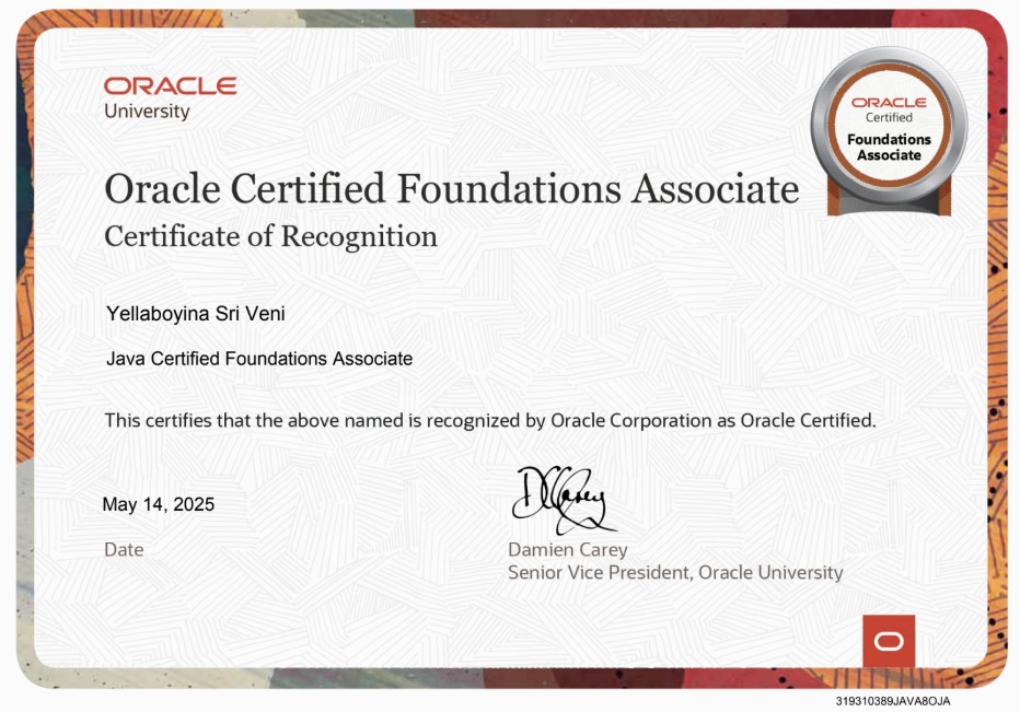 Oracle - Java Certified Foundations Associate